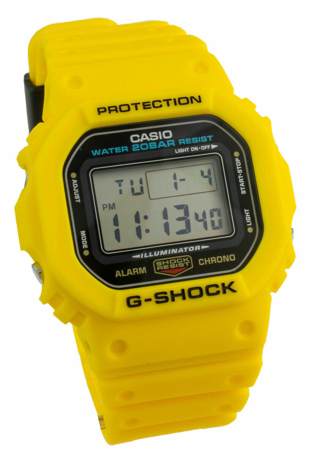 Rel p amarelo digital Casio DW-5600REC-9ER