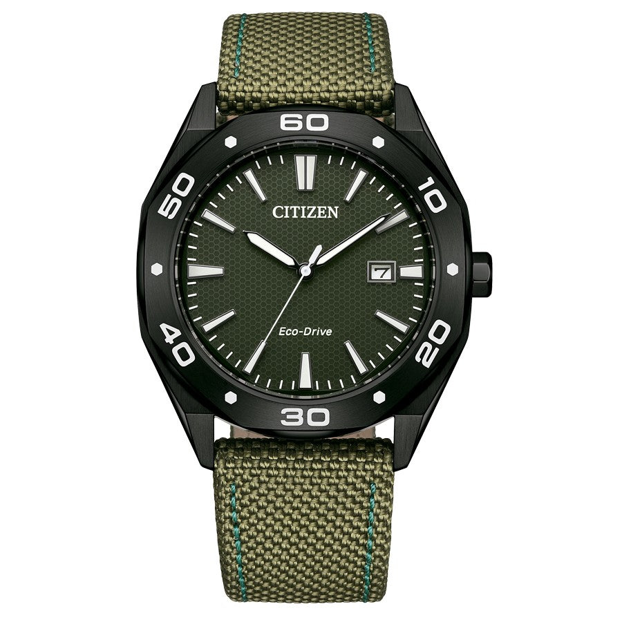 Relógio pulso aço p/pele Citizen Eco-Drive BM7635-01X