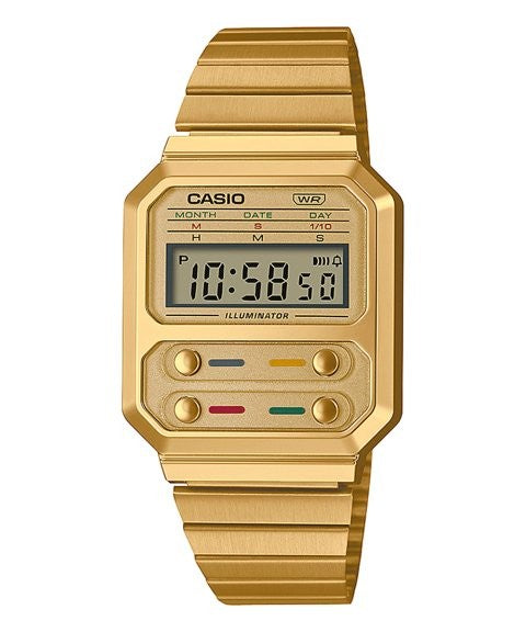 CASIO Relógio Vintage Dourado - A100WEG-9AEF