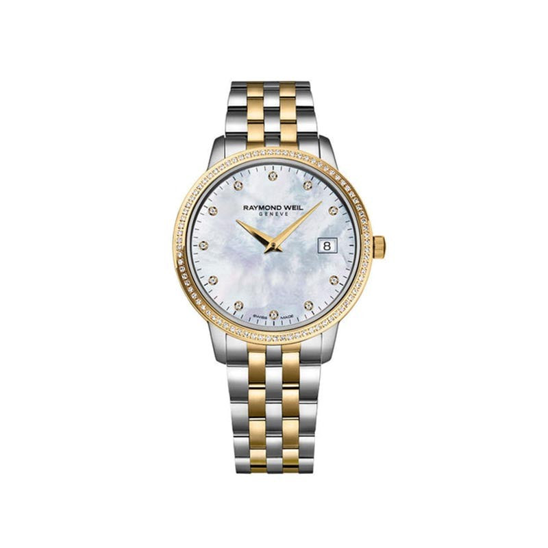 Rel p Sra c/ p aço bicolor Raymond Weil 5388-SPS-97081
