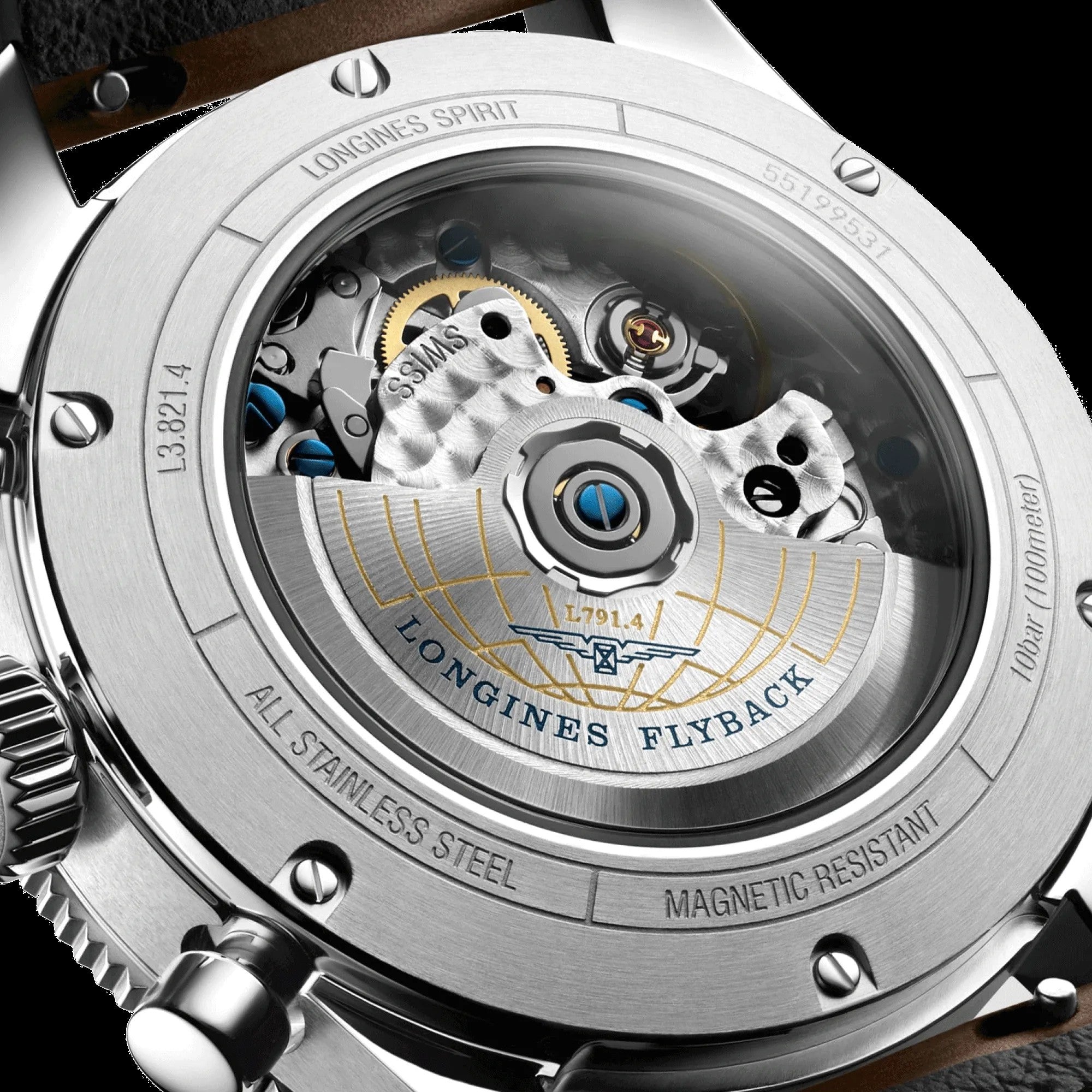 Relogio pulso H. aço p/pele Longines L37214532
