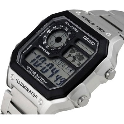 Relogio pulso H. aço p/aço Casio AE-1200WHD-1AVEF