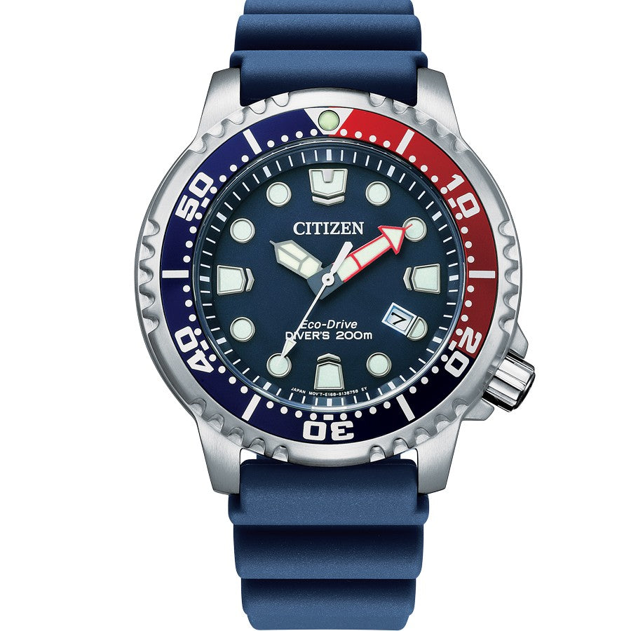 Relógio pulso aço p/cautchu Citizen Promaster BN0168-06L