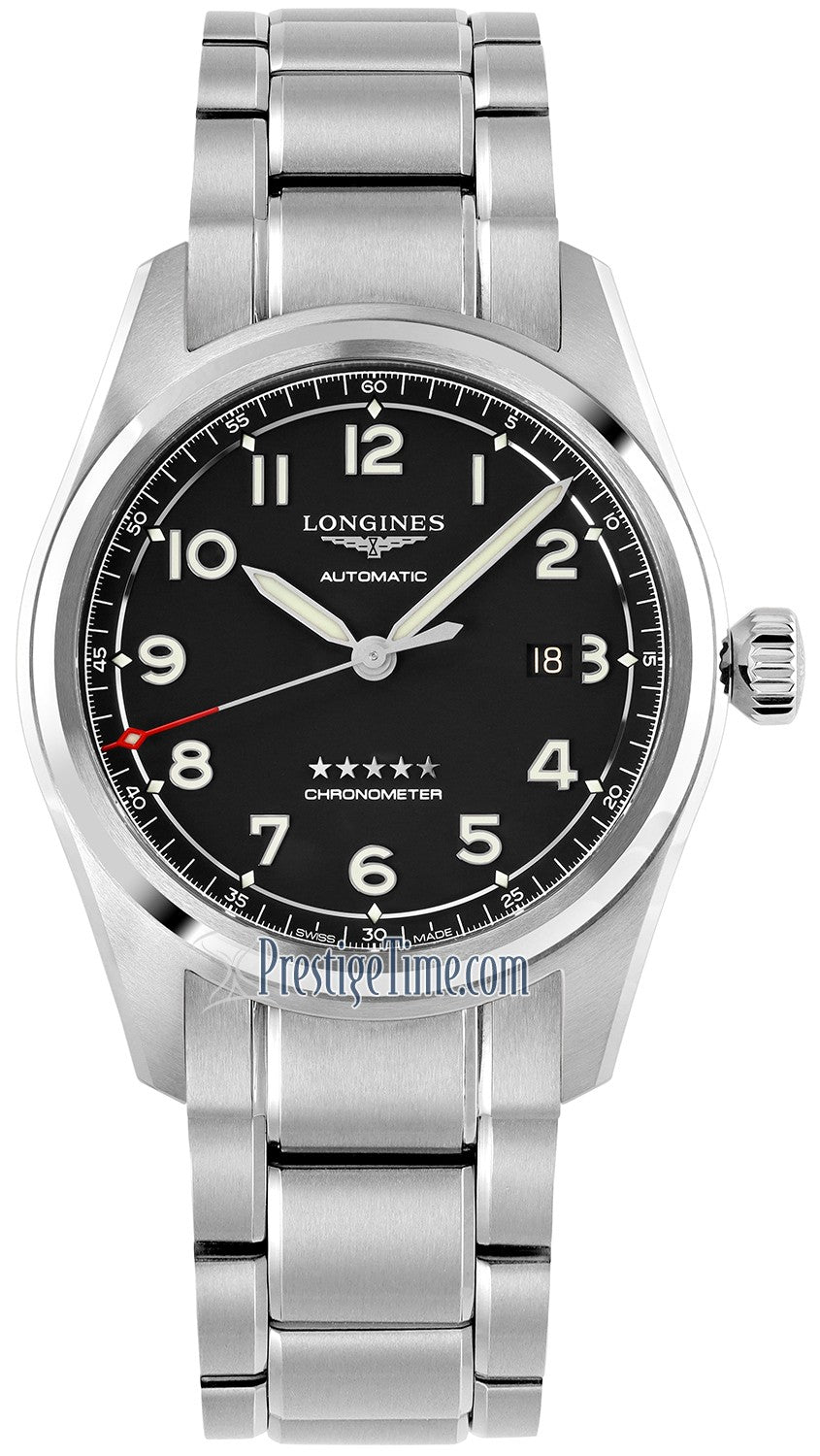 Rel p H c/ p aço autom Longines L38114536