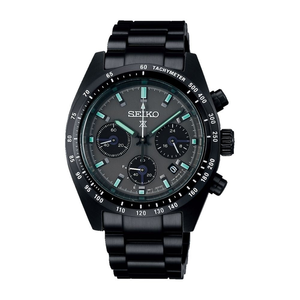 Rel p H c/ p aço preto Seiko SSC917P1
