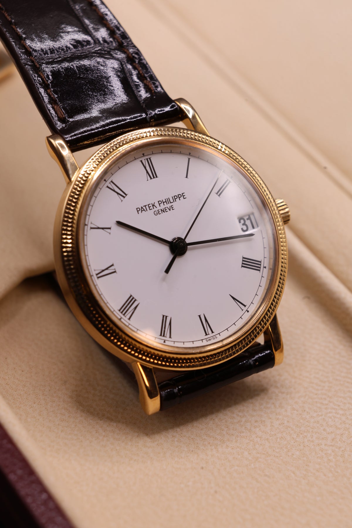 Relógio pulso em ouro Patek Philippe Calatrava refª 3802