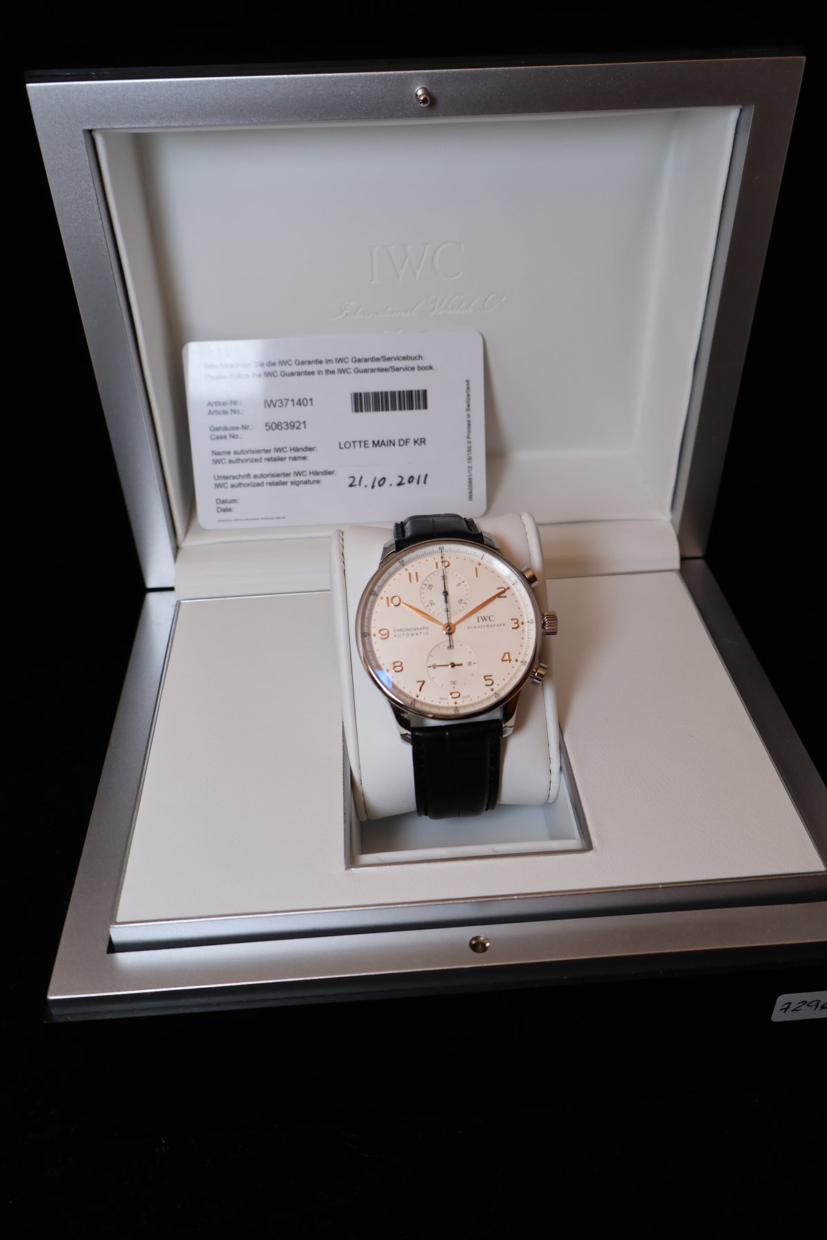 Relógio Pulso Aço IWC Portuguese Ref. IW371446