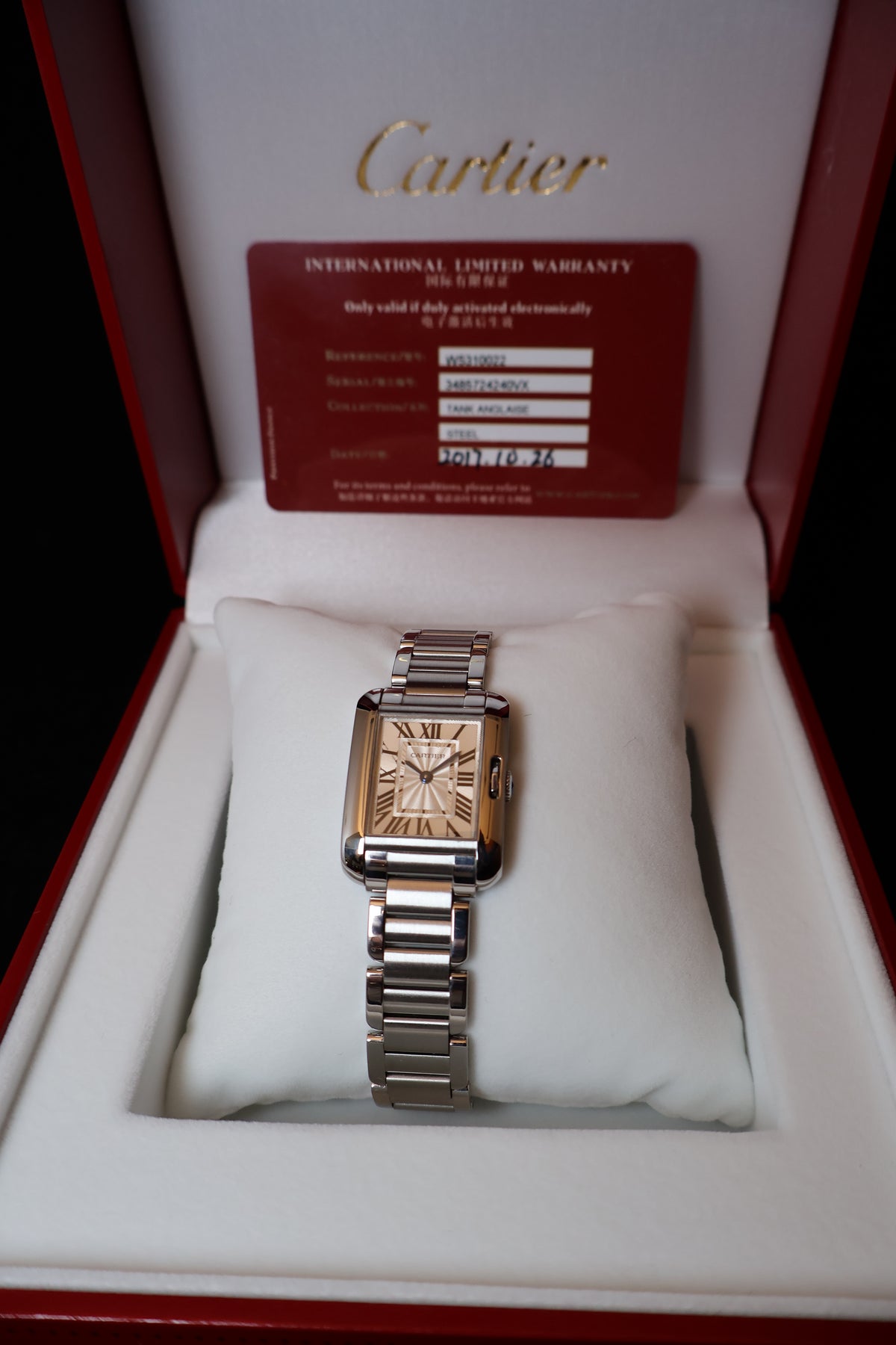 Relógio pulso Cartier Tank Inglês refª W5310022