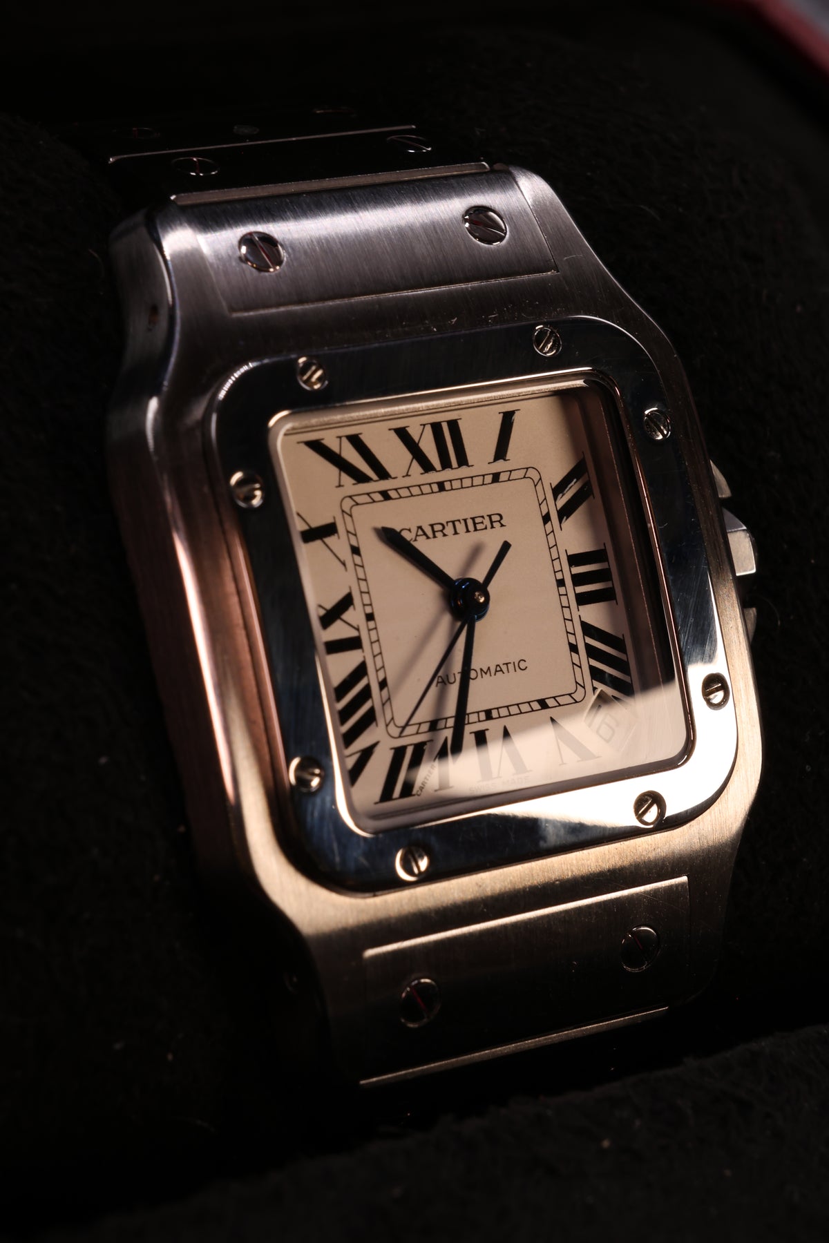Relógio pulso aço Cartier Santo Galbée XL refª 2823