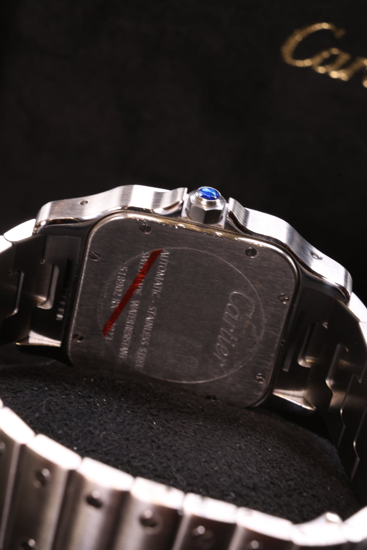 Relógio pulso aço Cartier Santo Galbée XL refª 2823