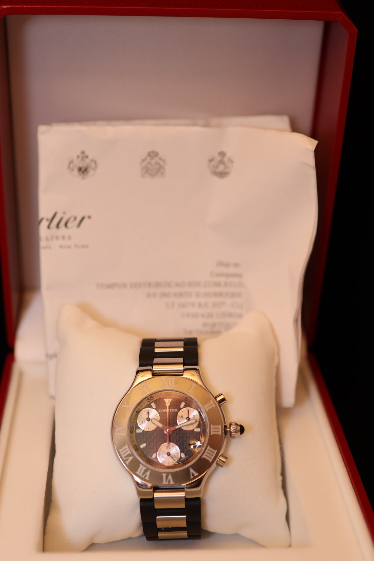 Relógio pulso Cartier 21 Chronoscaph refª 2424