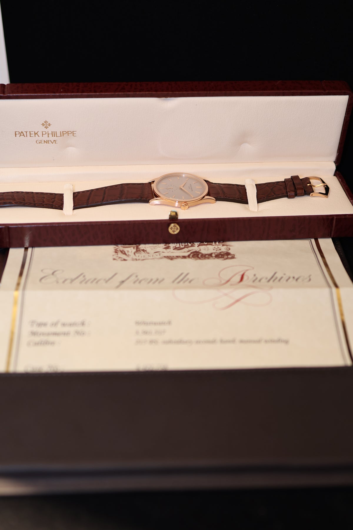 Relógio pulso em Ouro Rosa Patek Philippe Calatrava refª 5196R