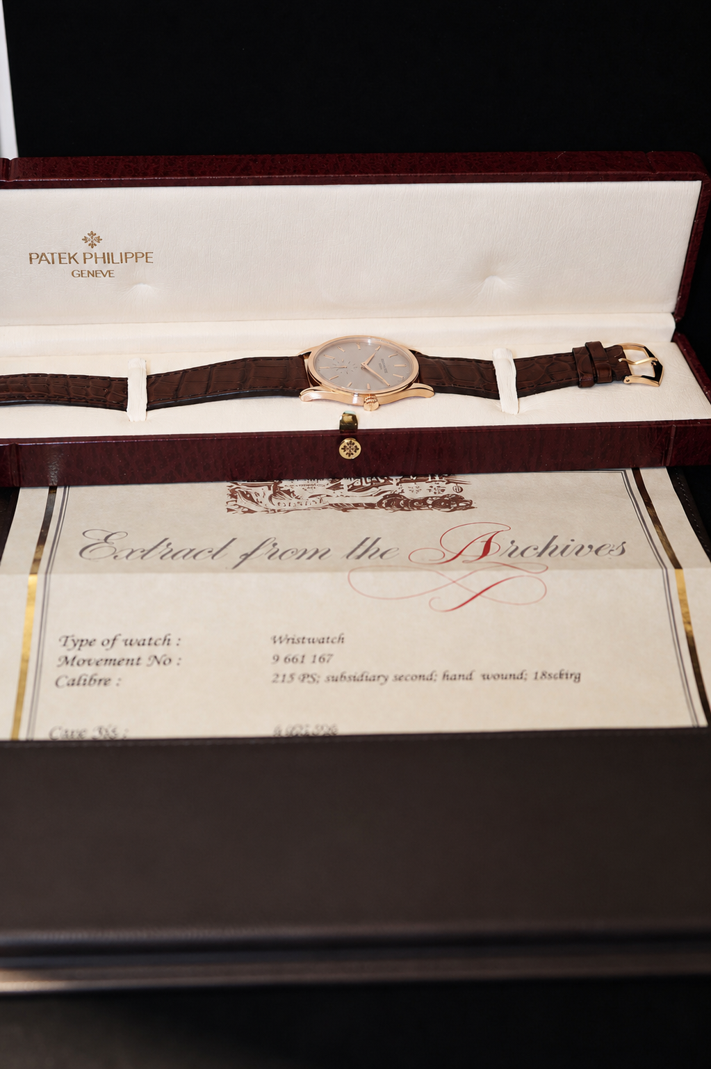 Relógio pulso em Ouro Rosa Patek Philippe Calatrava refª 5196R