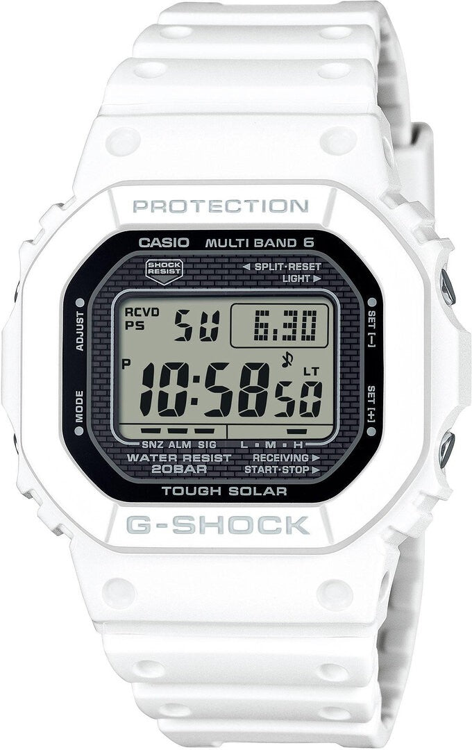 Rel p c/ p borracha branca digital Casio DW-H5600-7ER
