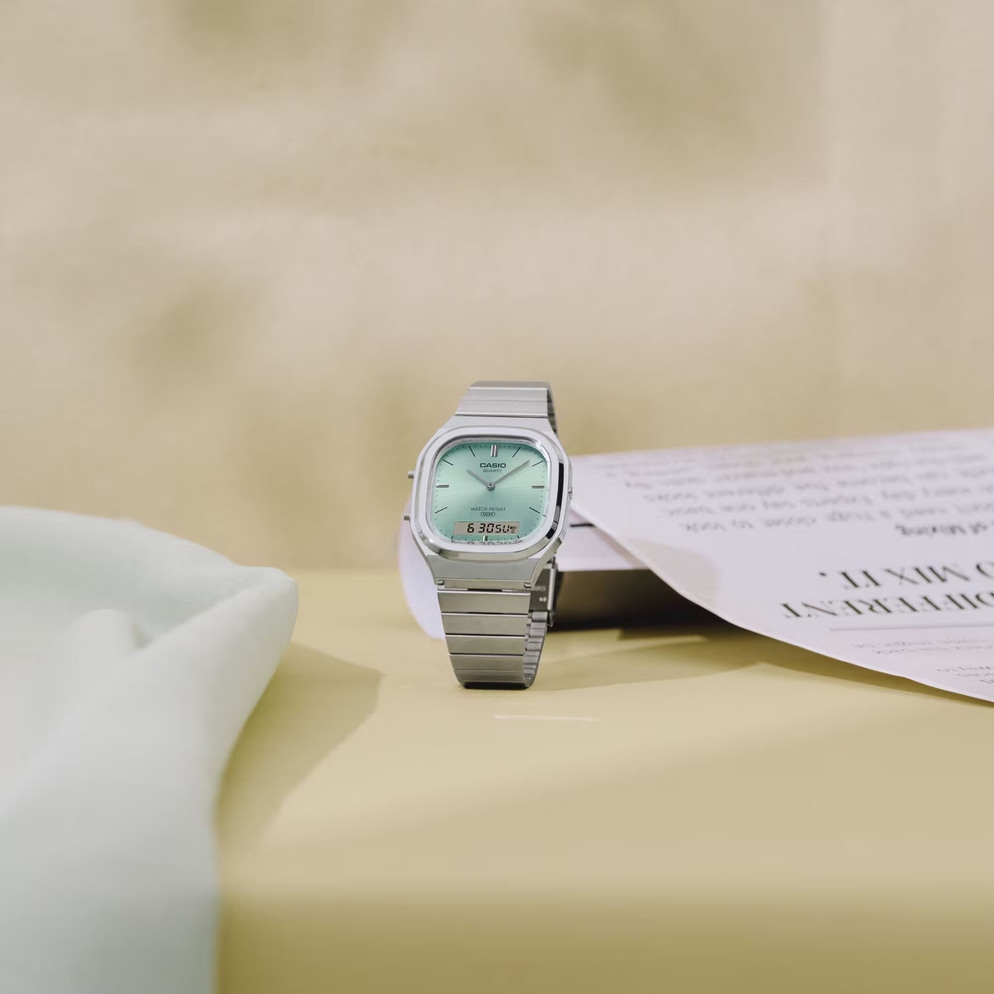 Relógio pulso aço p/aço Casio AQ-240E-2AEF