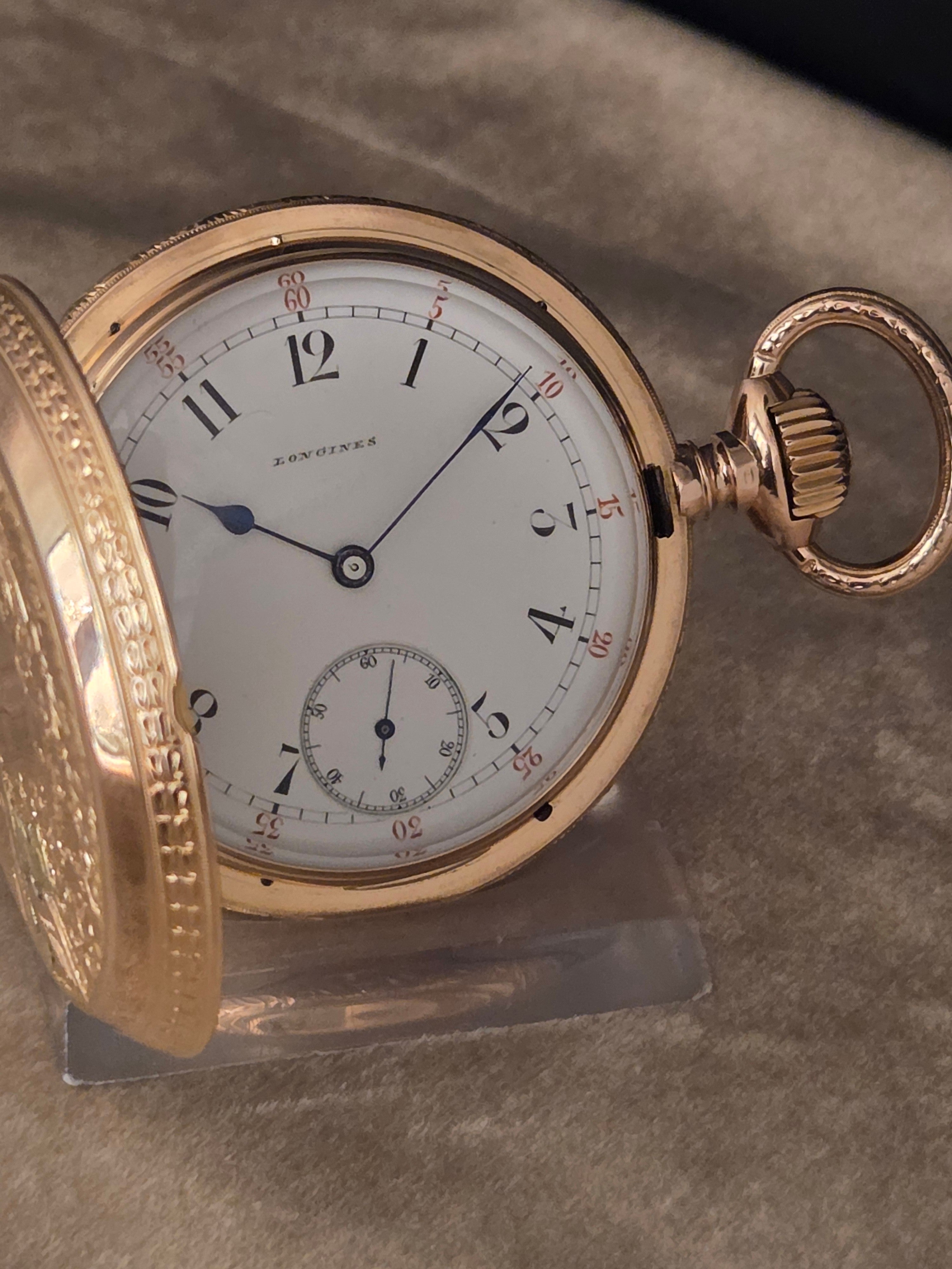 Relógio bolso em ouro Longines