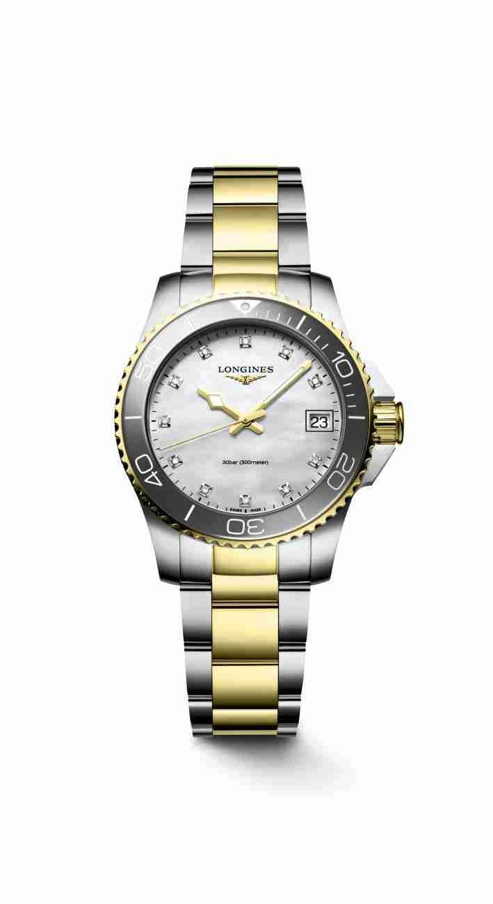 Rel p Sra c/ p aço bicolor Longines L33703876