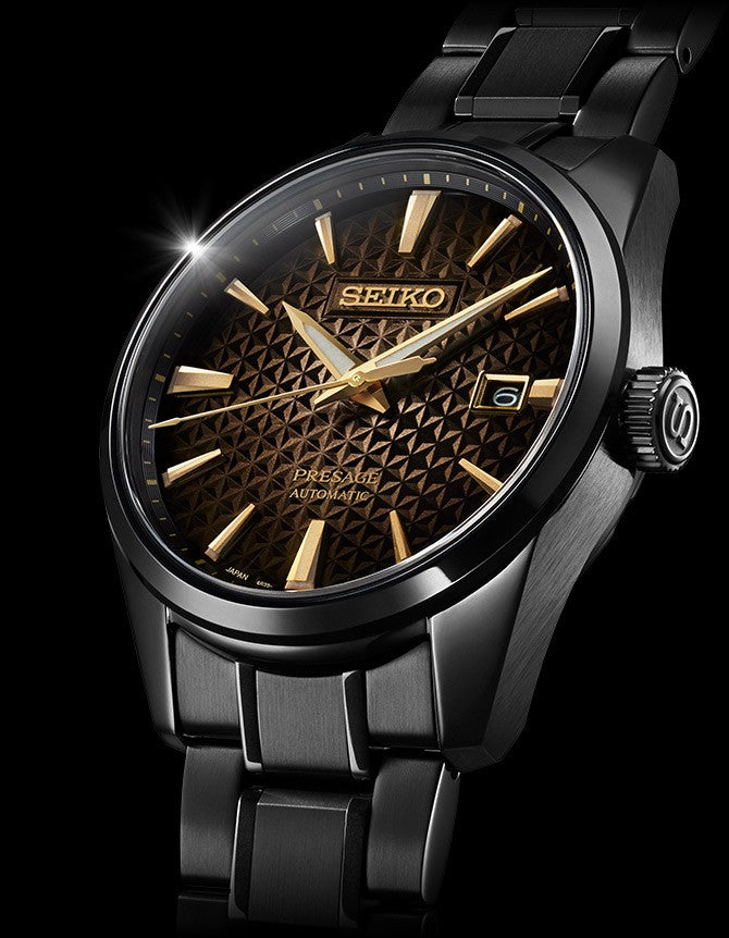Rel p H c/ p aço pret autm  Seiko SPB205J1