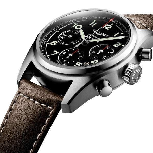 Relogio pulso H. aço p/pele Longines L38291532