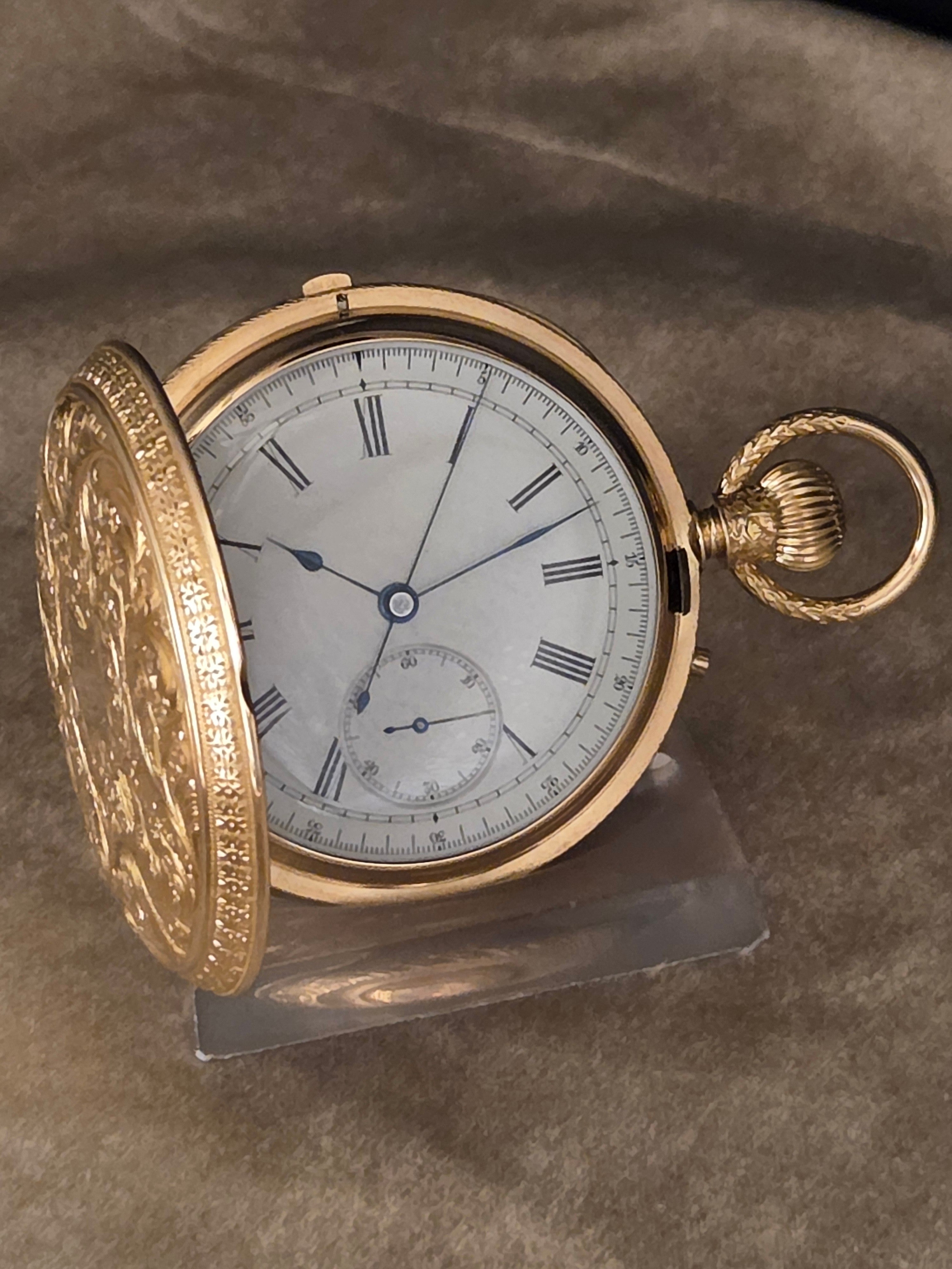Relógio bolso em ouro Hamilton & Co