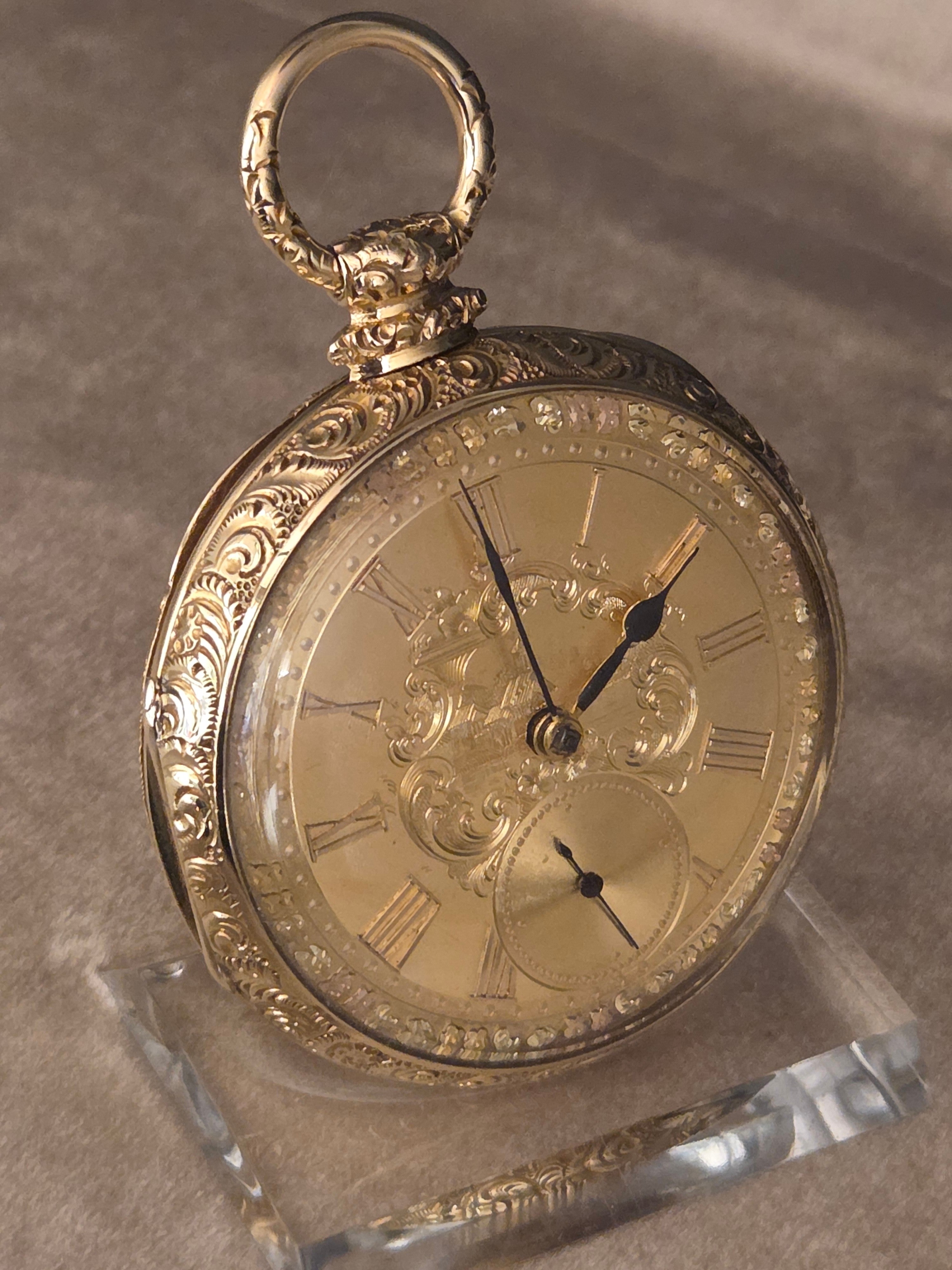 Relógio bolso em ouro Squire & Brother
