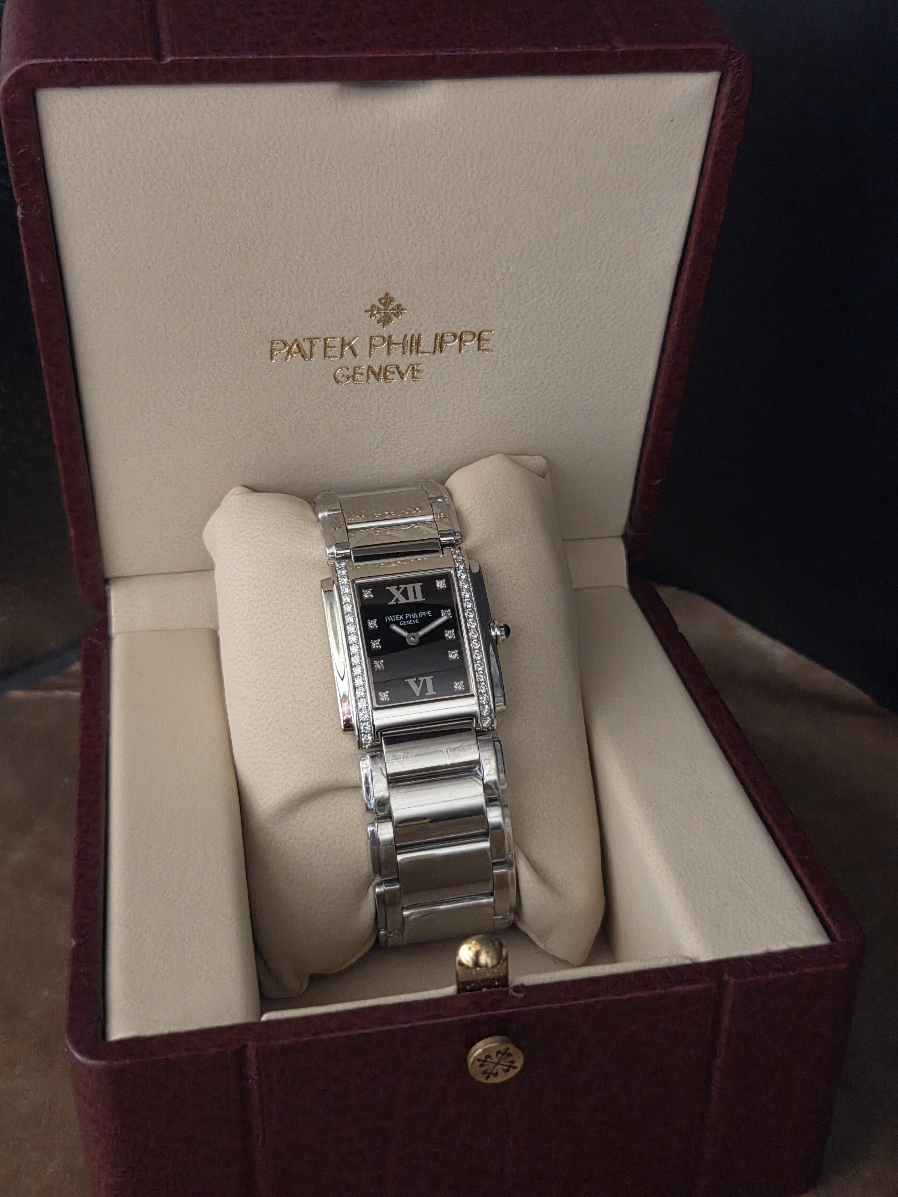 Relógio P S Aço/Aço Patek Philippe 4910 Nº3384324/4300949