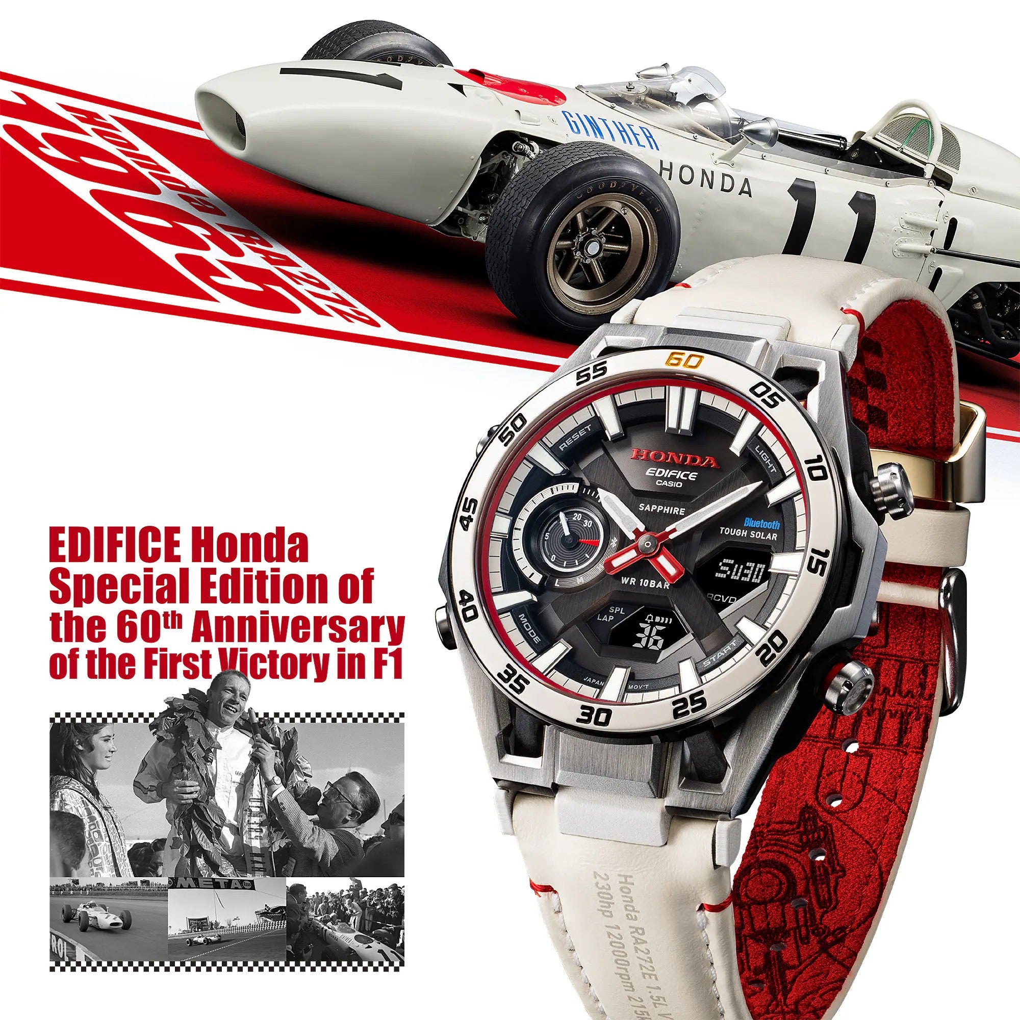 Relógio Casio Edifice Ed. Limitada Honda ECB-2300HR-1AER