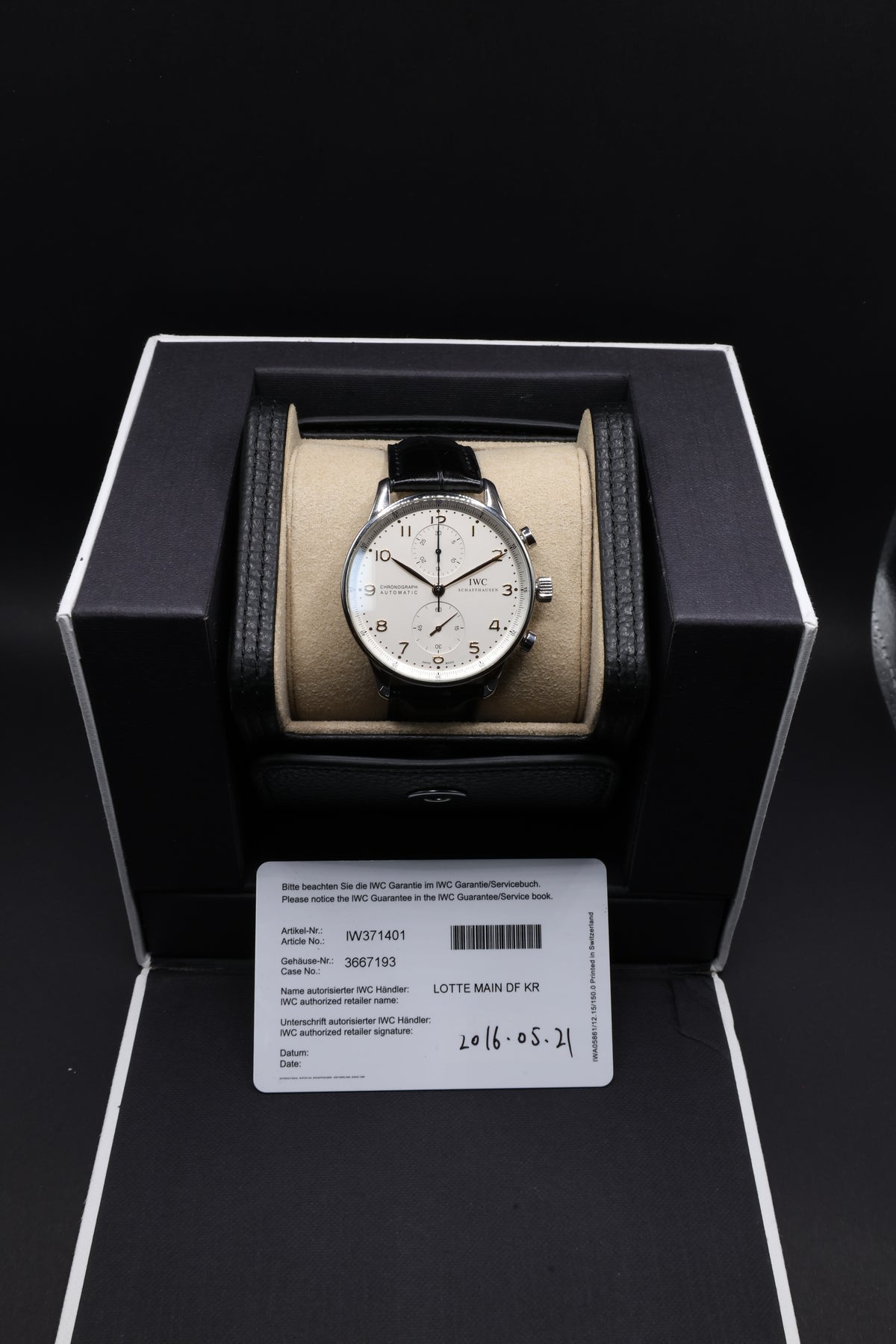Relógio Pulso Aço IWC Portuguese Ref. IW371401