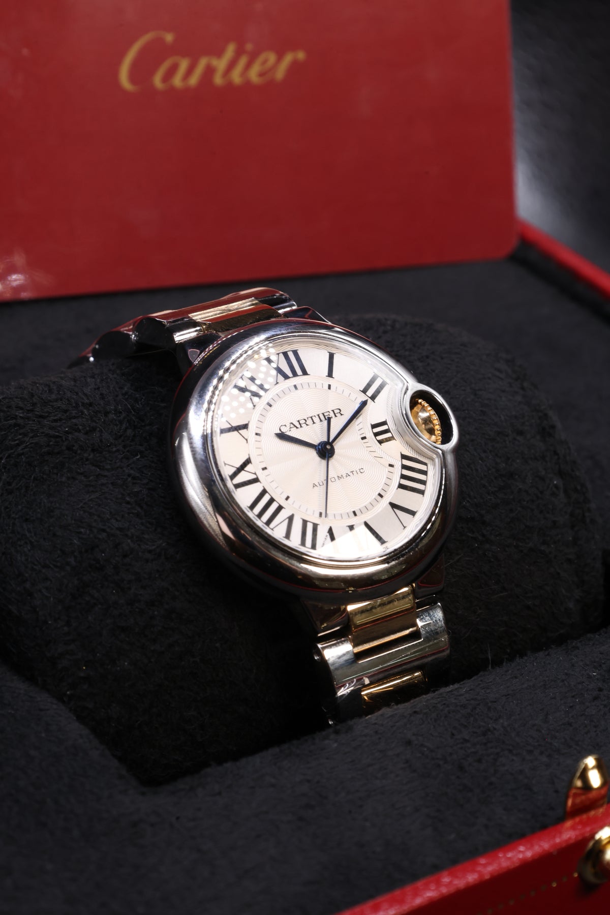 Relógio pulso bicolor Cartier Balloon Bleu refª W2BB0002