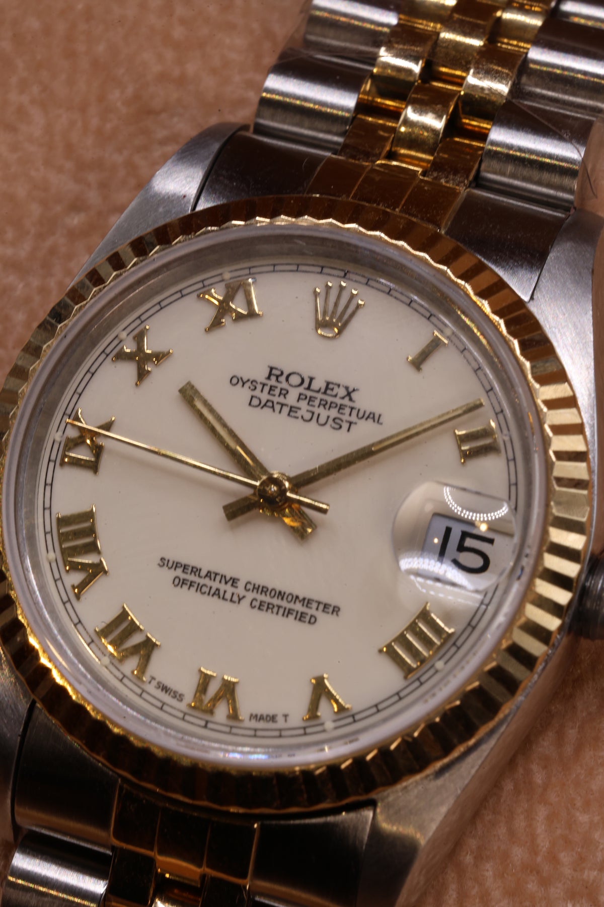 Relógio pulso bicolor Rolex Datejust refª 68273
