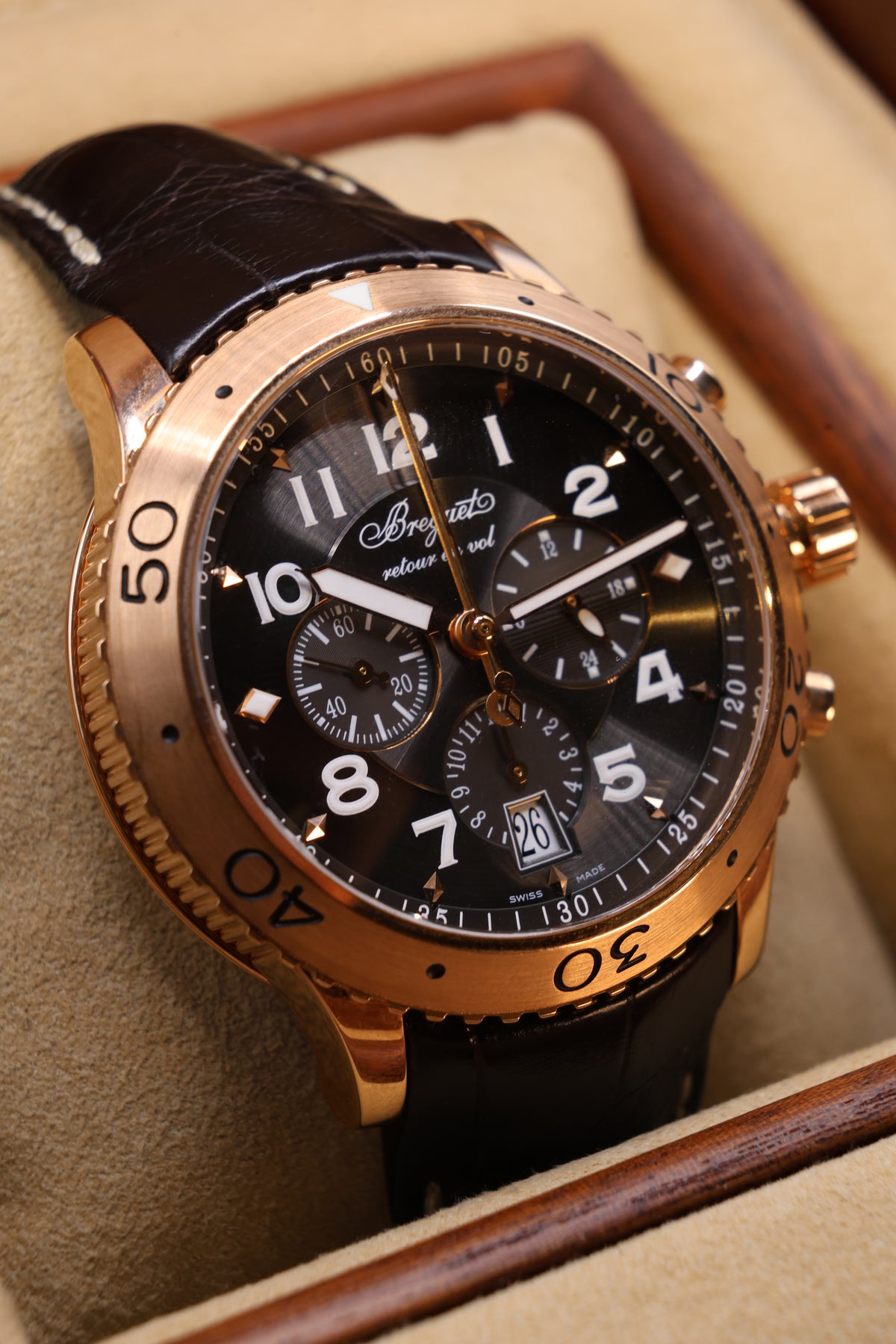 Relógio pulso em ouro Breguet Type XXI refª 3810