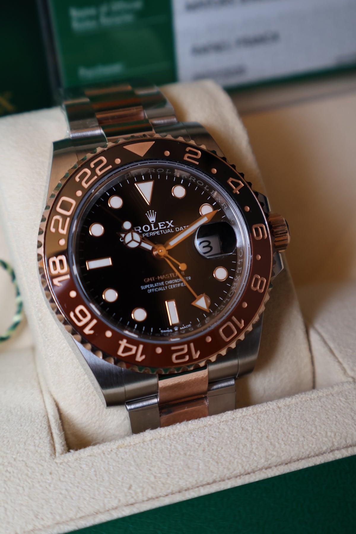 Relógio pulso Rolex GMT-Master II Rootbeer refª 126711CHNR