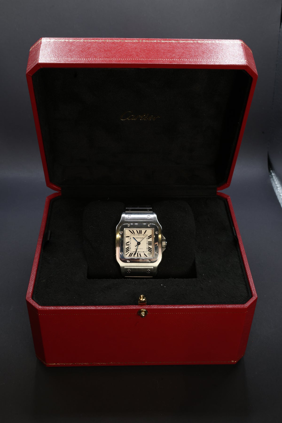 Relógio pulso aço Cartier Santo Galbée XL refª 2823