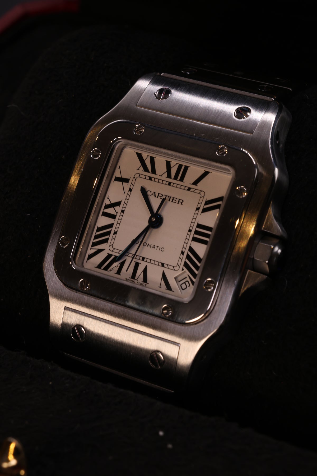 Relógio pulso aço Cartier Santo Galbée XL refª 2823