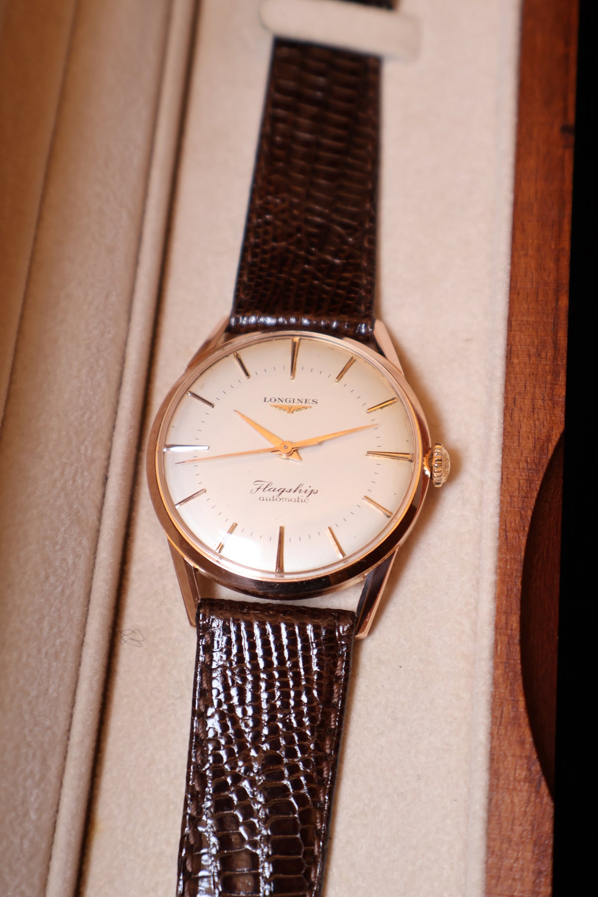 Relógio pulso em ouro Longines Flagship refª 1403