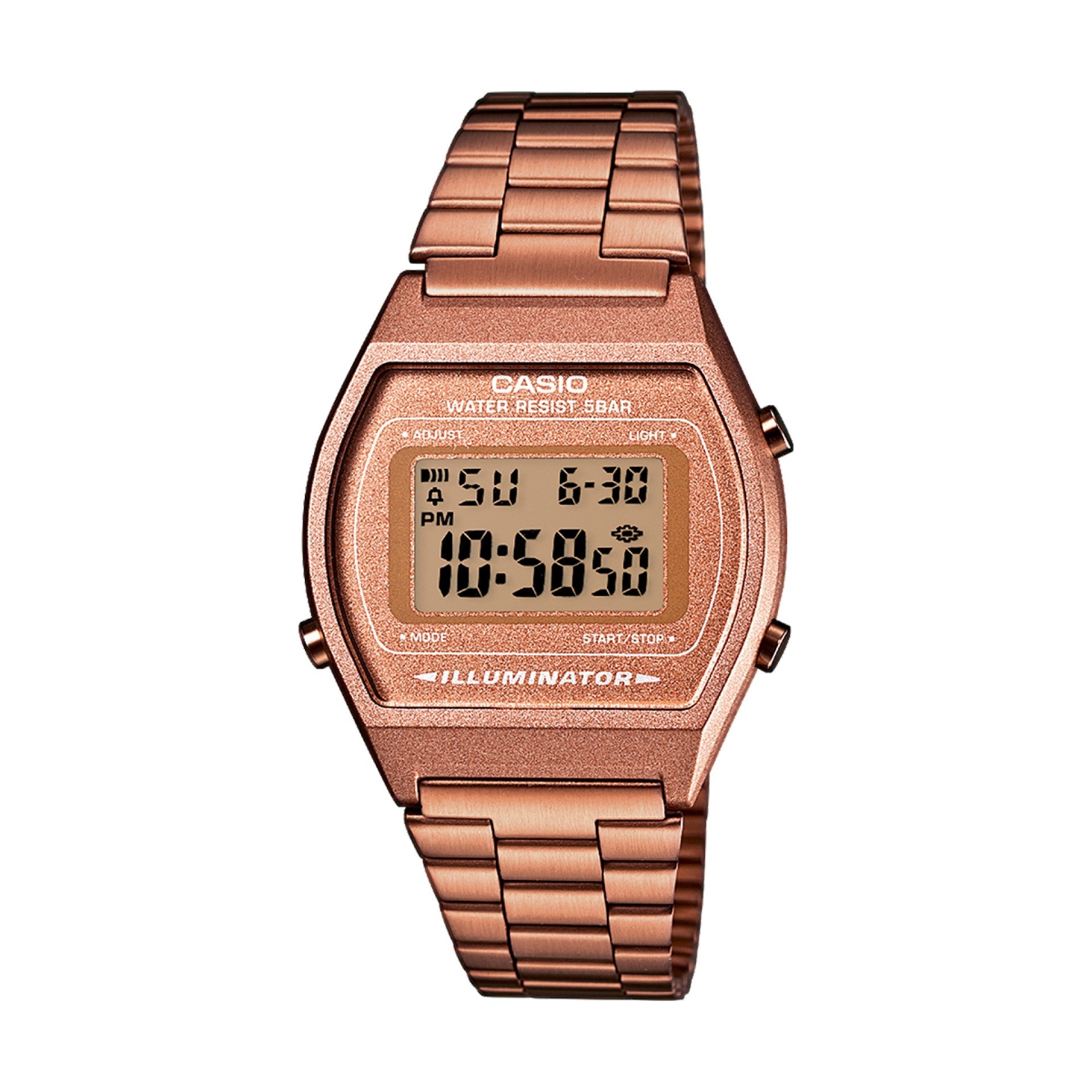 Relógio CASIO  Vintage Edgy Ouro Rosa - B640WC-5AEF