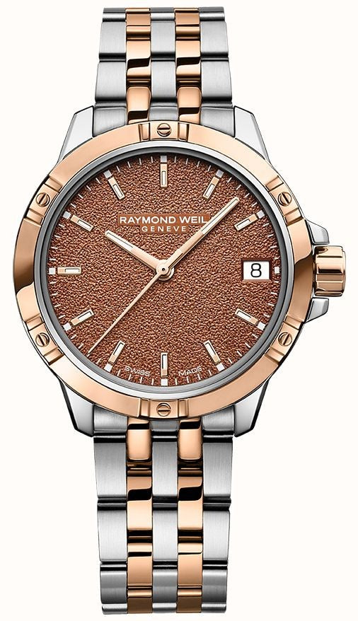 Rel p Sra c/  aço bicolor Raymond Weil 5960-SP5-70061