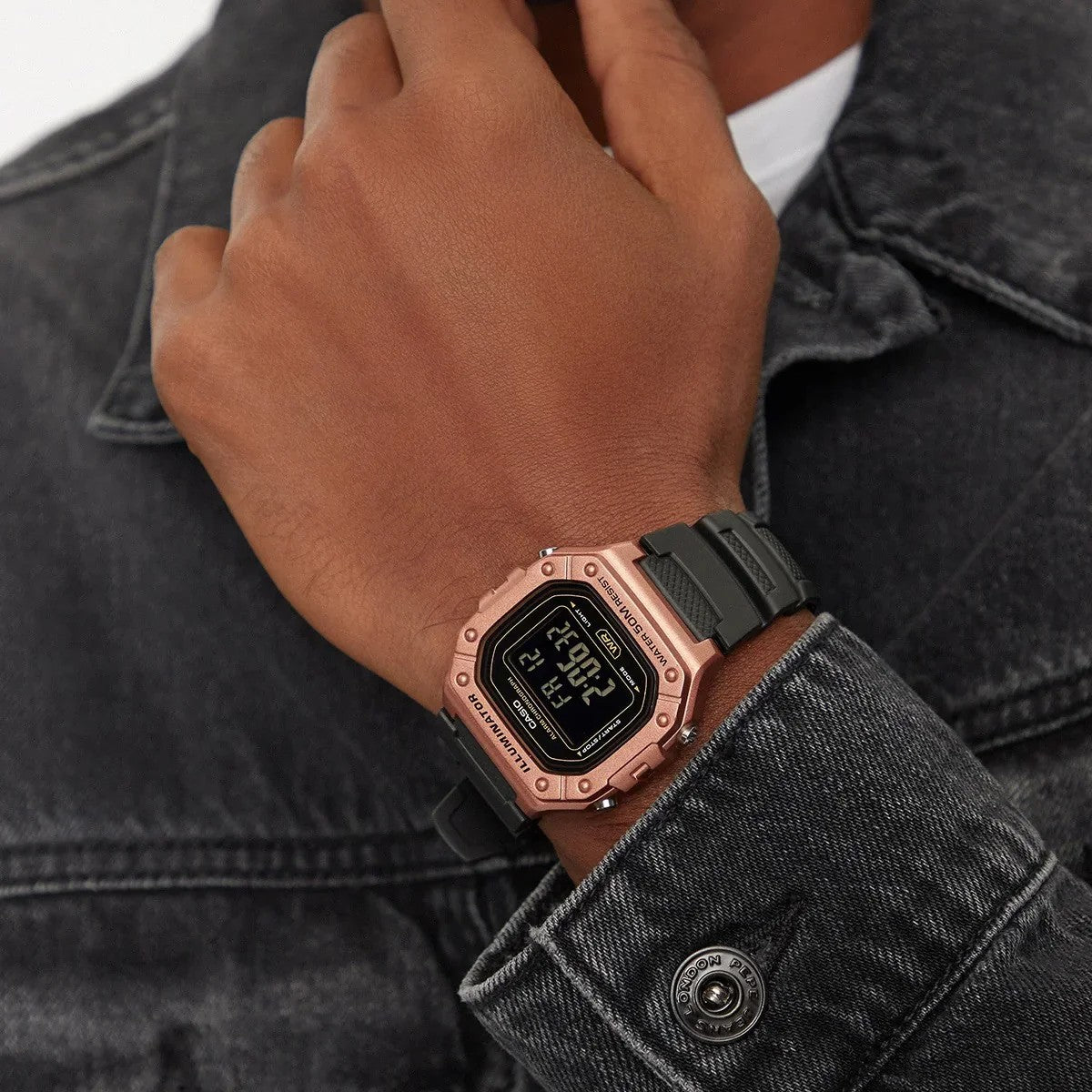 Rel p rose gold dig Casio W-218HM-5BVEF
