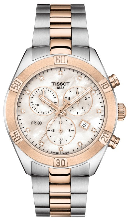 Rel p Sra c/ p aço bicolr Tissot T101.917.22.116.00