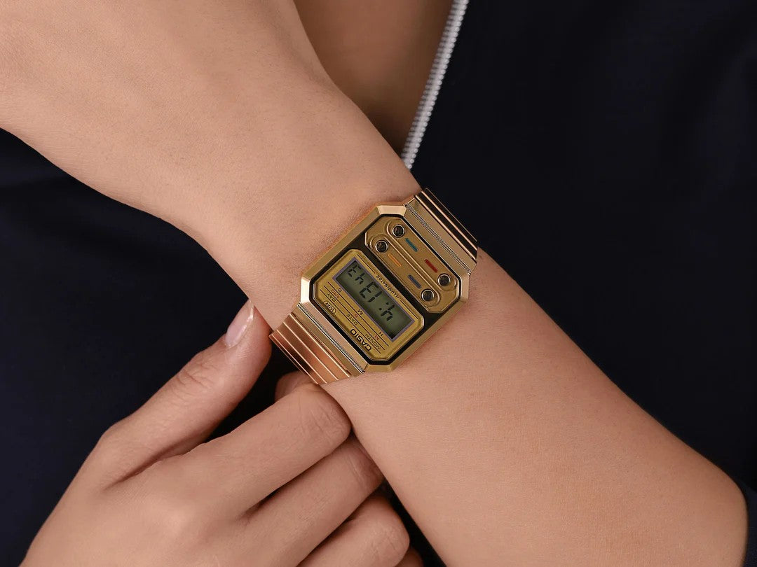 CASIO Relógio Vintage Dourado - A100WEG-9AEF