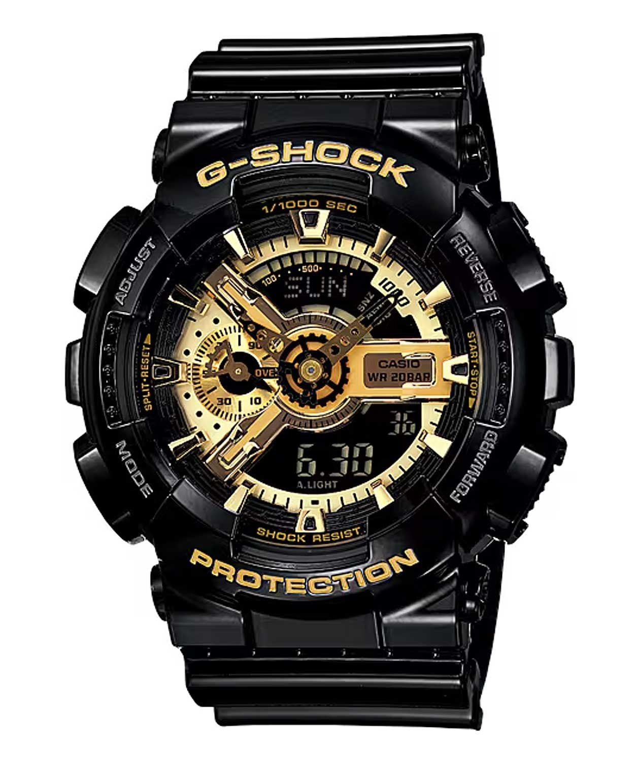 Rel p H c/ p borracha anadigi Casio GA-110GB-1AER