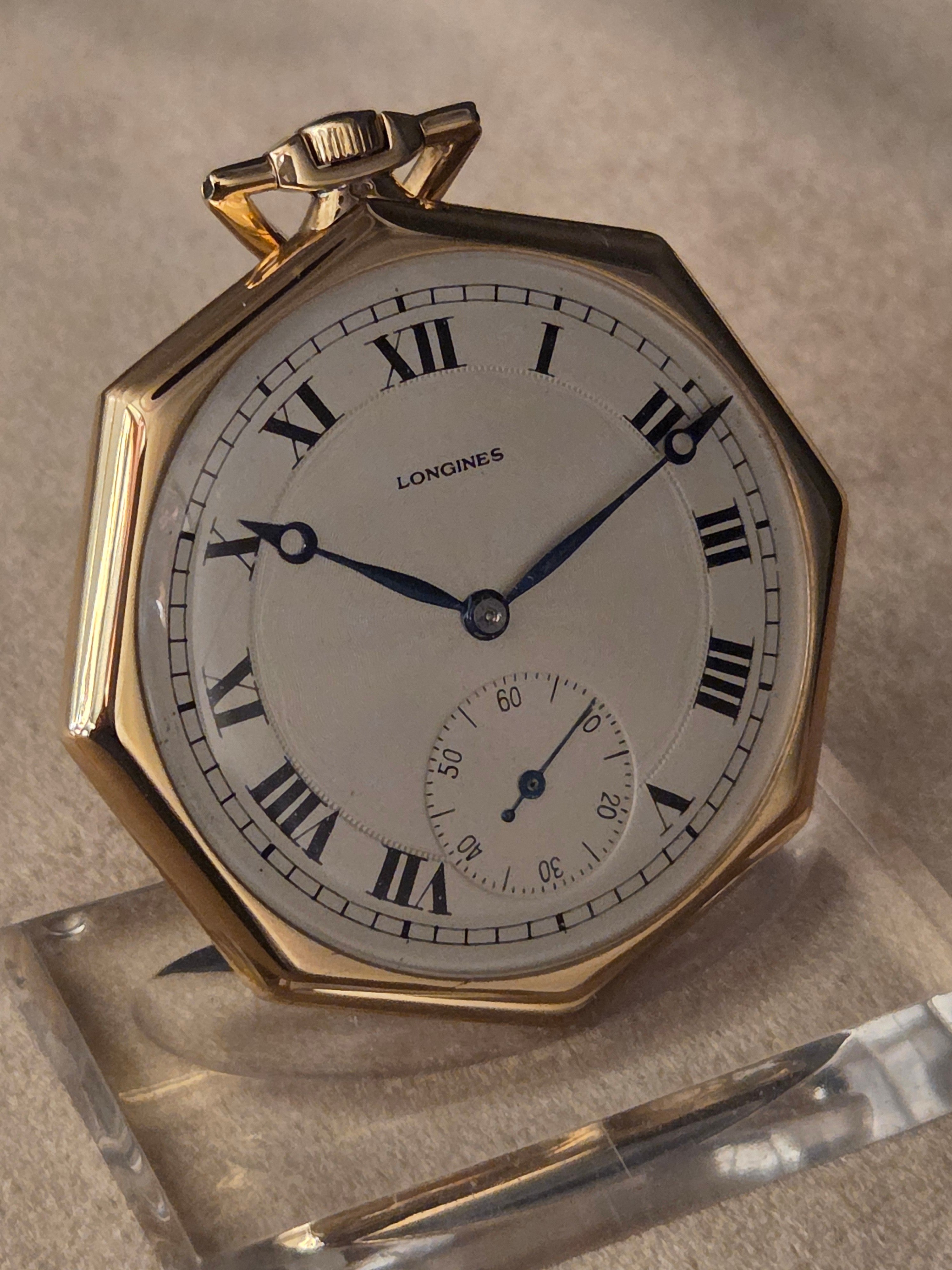 Relógio bolso em ouro Longines