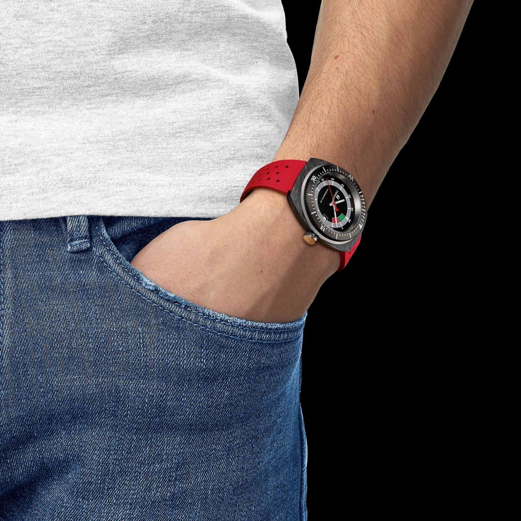 Rel B H Carbono/Borracha Tissot T145.407.97.057.02