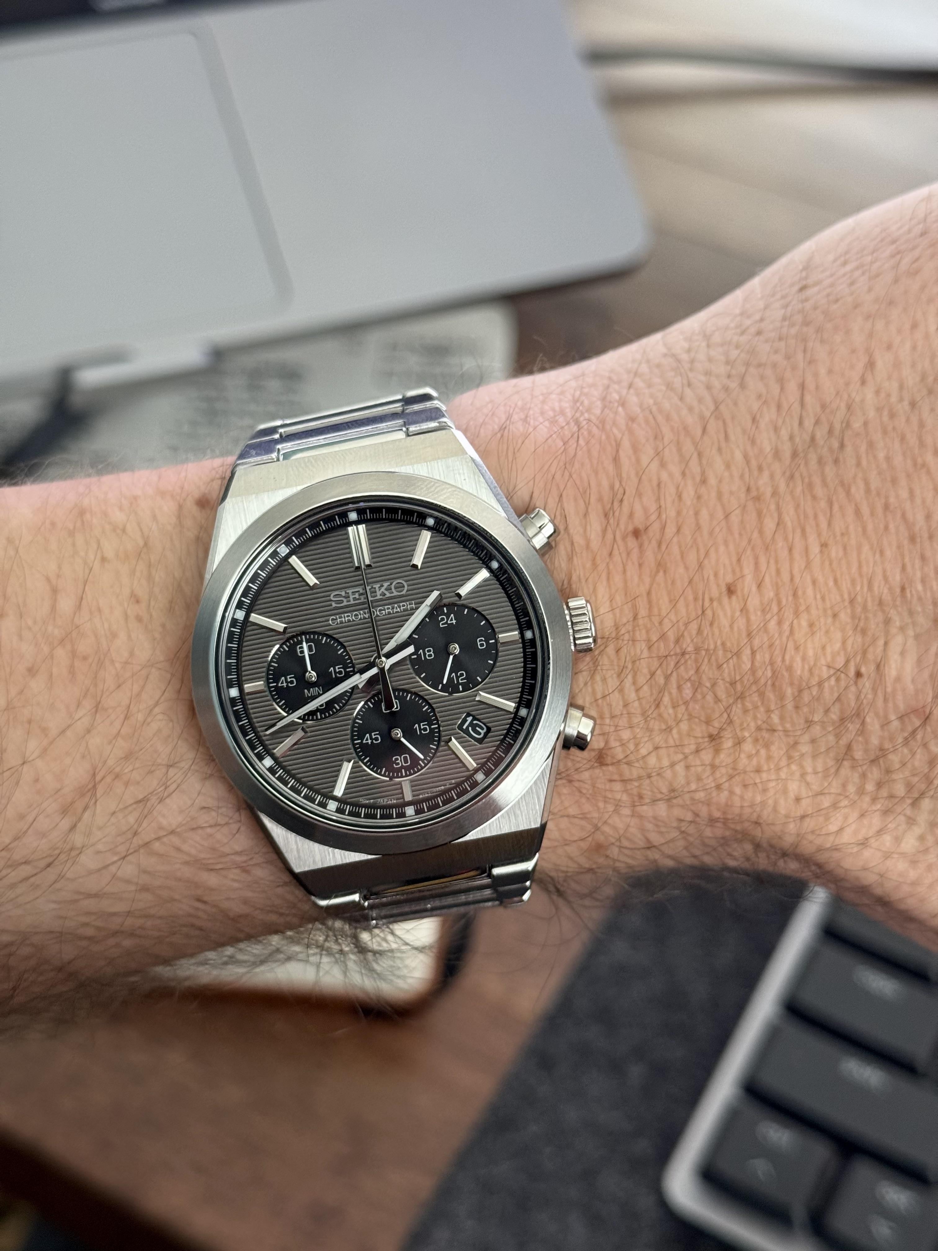 Relogio pulso H. aço p/aço Seiko SSB455P1