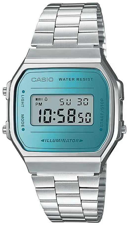 Rel p H aço/aço digi Casio A168WEM-2EF